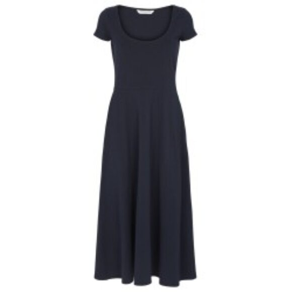 Sustainable People Tree fit and flare navy jersey dress Size 14 U.K. or Size 10 - Picture 2 of 4
